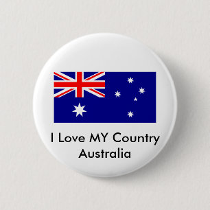 Chapa Redonda De 5 Cm Ame MI jGibney de la bandera de Australia del país