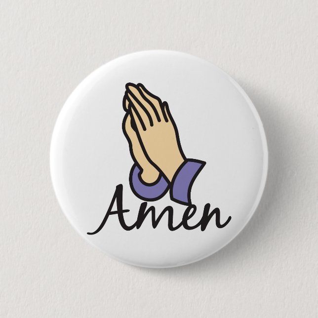 Chapa Redonda De 5 Cm Amen (Anverso)