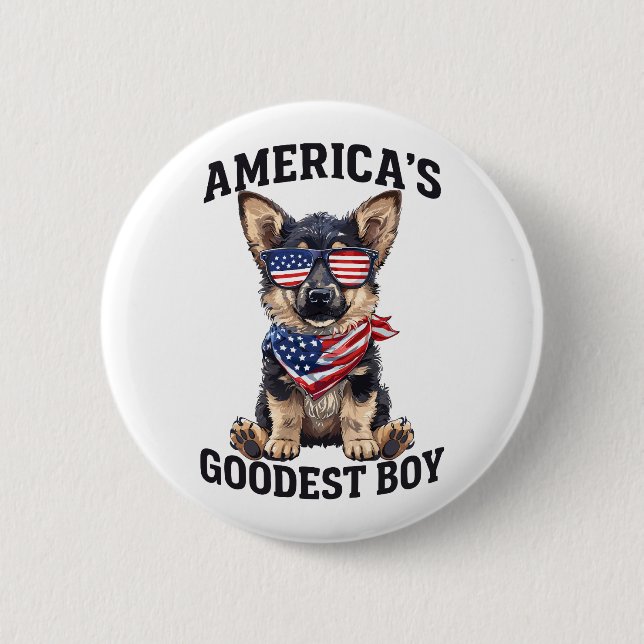 Chapa Redonda De 5 Cm America’s Goodest Shepherd (Anverso)