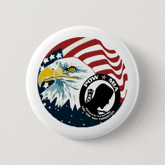 Chapa Redonda De 5 Cm American Eagle POW-MIA