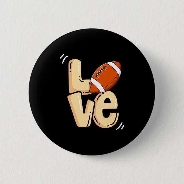 Chapa Redonda De 5 Cm American Football Love Valentines Rugby Srts Pl _1 (Anverso)