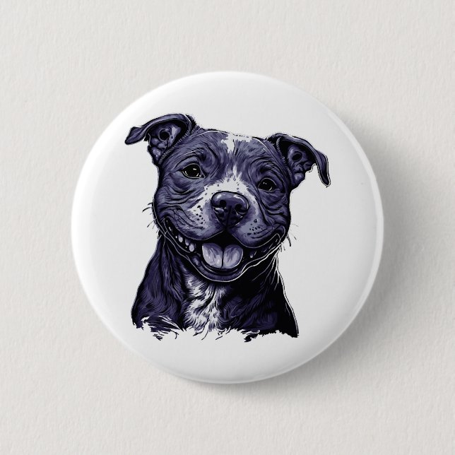 Chapa Redonda De 5 Cm American Staffordshire Terrier (Anverso)