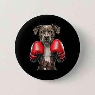 Chapa Redonda De 5 Cm American Staffordshire Terrier Boxeo