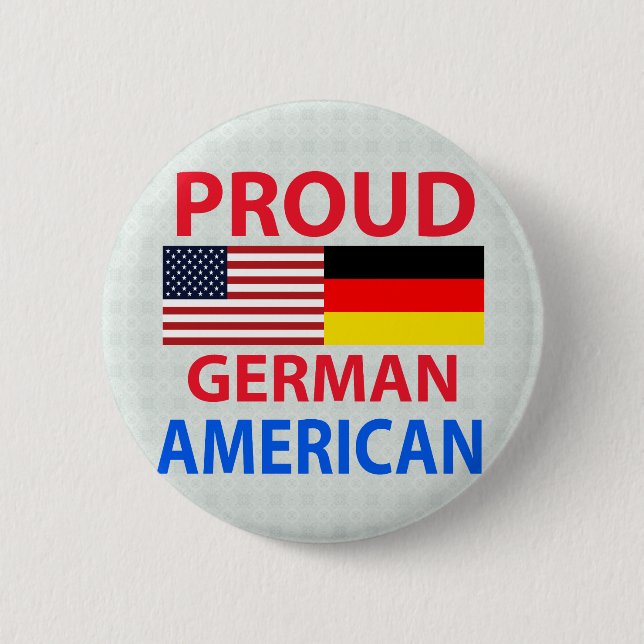 Chapa Redonda De 5 Cm Americano alemán orgulloso (Anverso)