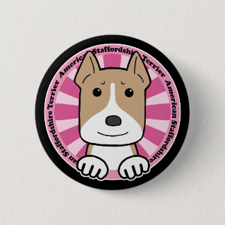 Chapa Redonda De 5 Cm Americano Stafforshire Terrier