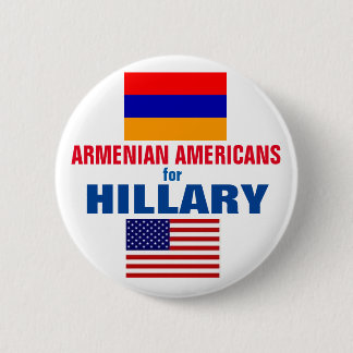 Chapa Redonda De 5 Cm Americanos armenios para Hillary 2016