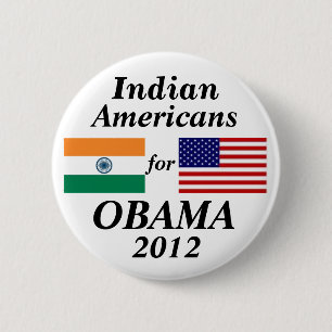 Chapa Redonda De 5 Cm Americanos indios para Obama