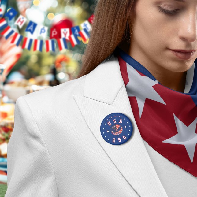 Chapa Redonda De 5 Cm America's 250th Anniversary USA 250 1776 2026 (Subido por el creador)