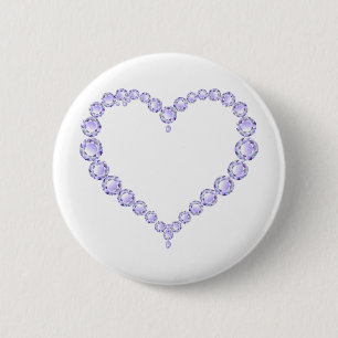 Chapa Redonda De 5 Cm Amethyst Gem