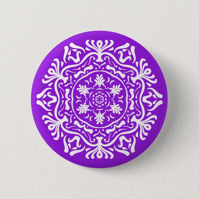 Chapa Redonda De 5 Cm Amethyst Mandala (Anverso)