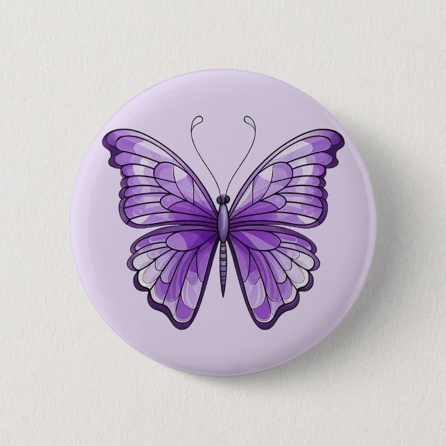 Chapa Redonda De 5 Cm Amethyst Wings (Anverso)