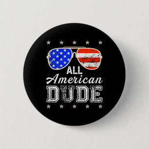 Chapa Redonda De 5 Cm Amigo Estadounidense 4 De Julio Familia Coincidien