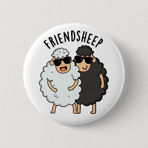 Chapa Redonda De 5 Cm Amigo-oveja Funny Sheep Pun