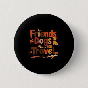 Chapa Redonda De 5 Cm Amigos Divertidos Perros Viaje Aventura Viaje Vaca