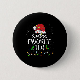 Chapa Redonda De 5 Cm Amigos Favoritos Ho Red Santa Hat Xmas Gracioso Cr