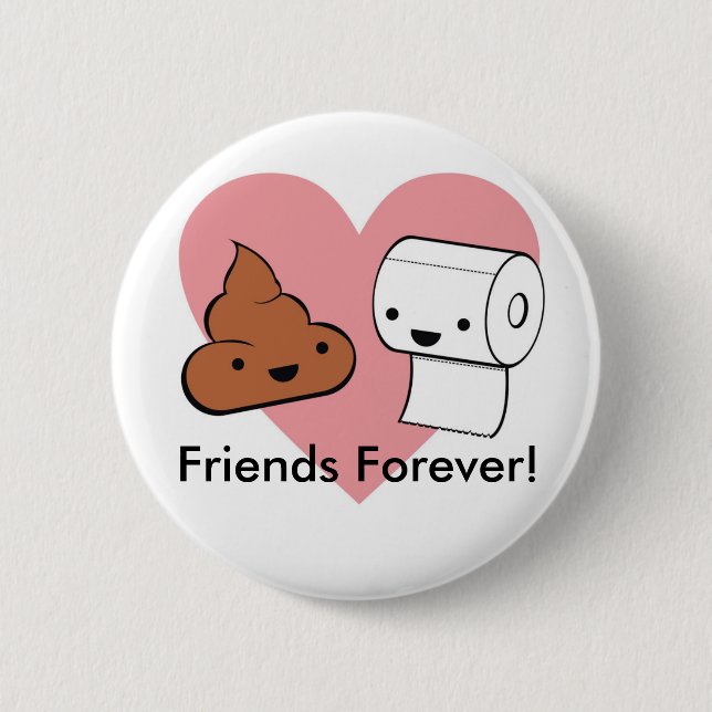 Chapa Redonda De 5 Cm amigos para siempre, amigos para siempre! (Anverso)