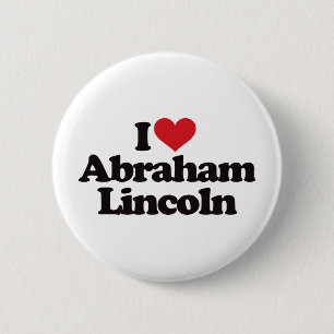 Chapa Redonda De 5 Cm Amo a Abraham Lincoln
