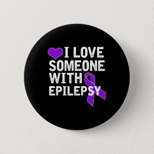 Chapa Redonda De 5 Cm Amo a alguien: Conciencia de la epilepsia