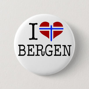 Chapa Redonda De 5 Cm Amo a Bergen
