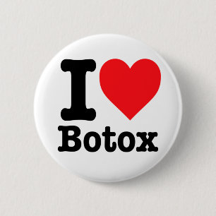Chapa Redonda De 5 Cm "Amo a Botox"