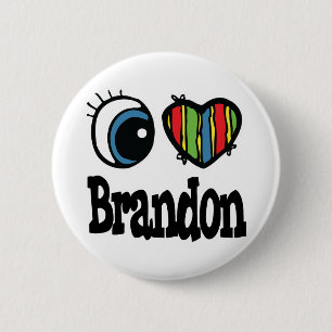 Chapa Redonda De 5 Cm Amo a Brandon