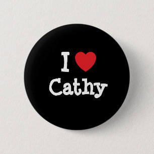 Chapa Redonda De 5 Cm Amo a Cathy Heart-Shirt