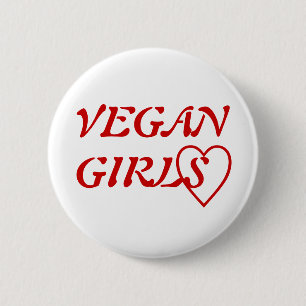 Chapa Redonda De 5 Cm Amo a chicas del vegano
