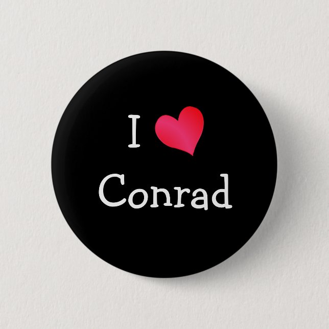 Chapa Redonda De 5 Cm Amo a Conrad (Anverso)