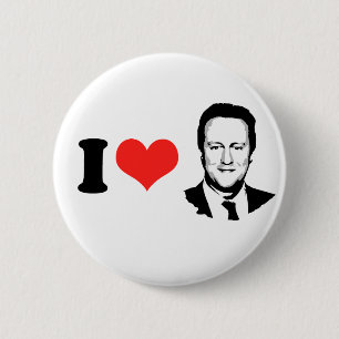 Chapa Redonda De 5 Cm Amo a David Cameron