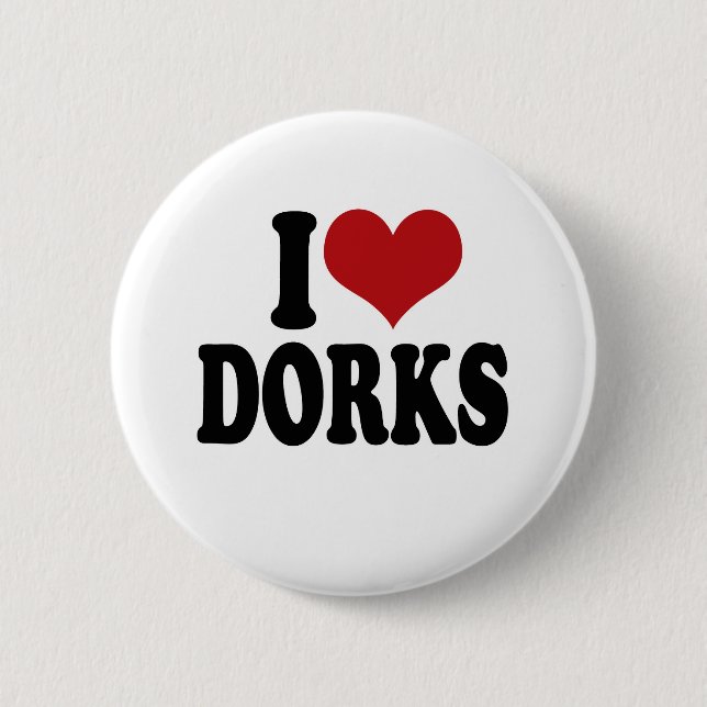 Chapa Redonda De 5 Cm Amo a dorks (Anverso)