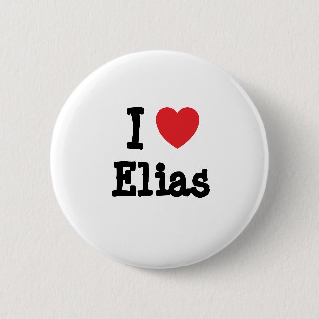 Chapa Redonda De 5 Cm Amo a Elias personalizado corazón personalizado (Anverso)