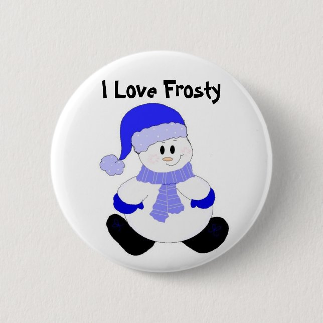 Chapa Redonda De 5 Cm Amo a Frosty (Anverso)