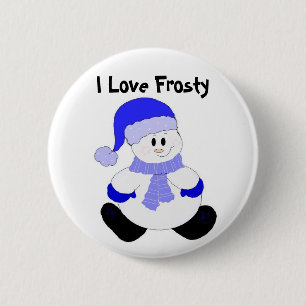 Chapa Redonda De 5 Cm Amo a Frosty