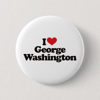 Chapa Redonda De 5 Cm Amo a George Washington