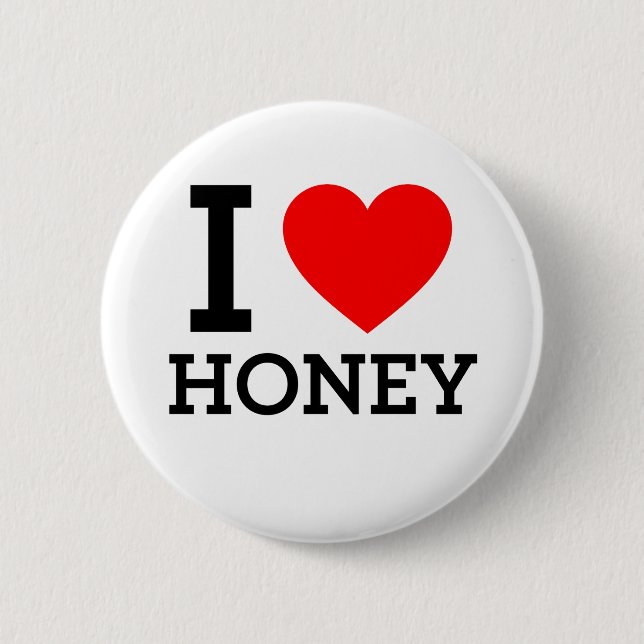 Chapa Redonda De 5 Cm amo a Honey (Anverso)