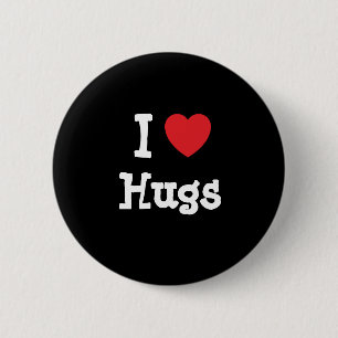 Chapa Redonda De 5 Cm Amo a Hugs personalizado corazón personalizado
