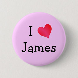 Chapa Redonda De 5 Cm Amo a James