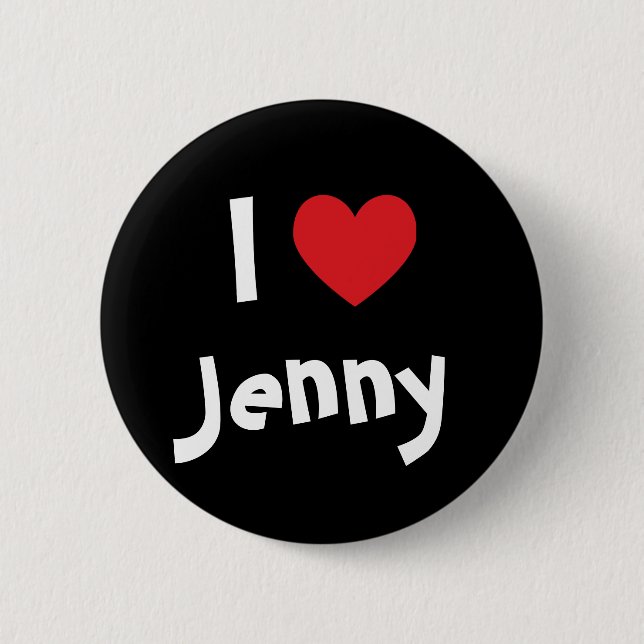 Chapa Redonda De 5 Cm Amo a Jenny (Anverso)