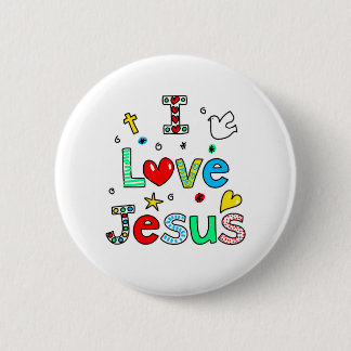 Chapa Redonda De 5 Cm Amo a Jesús