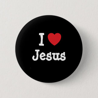 Chapa Redonda De 5 Cm Amo a Jesús personalizado corazón personalizado