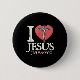 Chapa Redonda De 5 Cm Amo a Jesús Versículo Bíblico del Amor de Jesús Cr