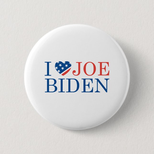 Chapa Redonda De 5 Cm Amo a Joe Biden 2020 (Anverso)