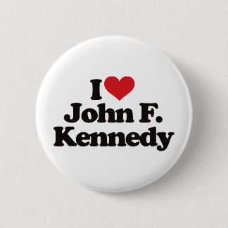 Chapa Redonda De 5 Cm Amo a John F. Kennedy