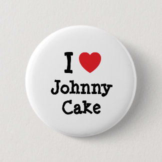 Chapa Redonda De 5 Cm Amo a Johnny Cake corazón de camiseta