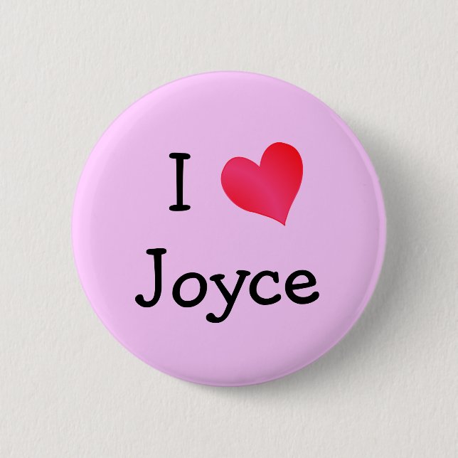 Chapa Redonda De 5 Cm Amo a Joyce (Anverso)