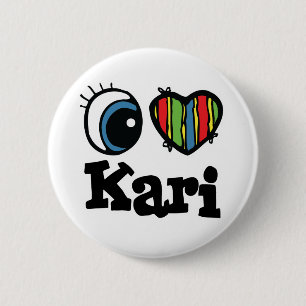 Chapa Redonda De 5 Cm Amo a Kari