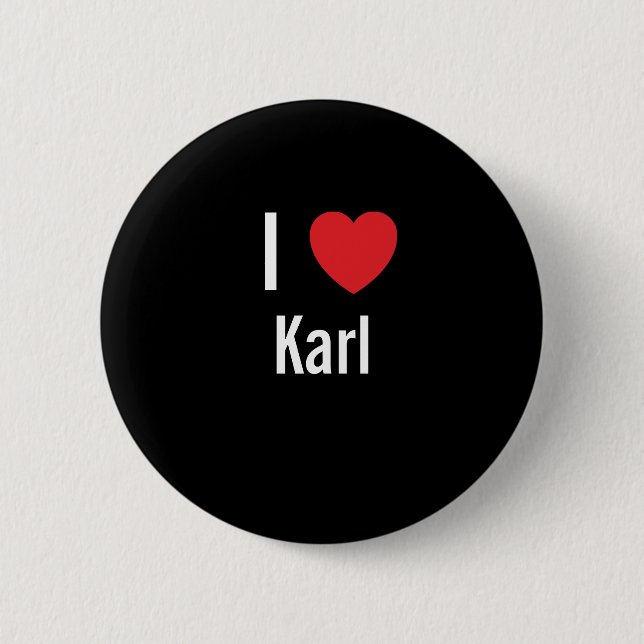 Chapa Redonda De 5 Cm Amo a Karl (Anverso)