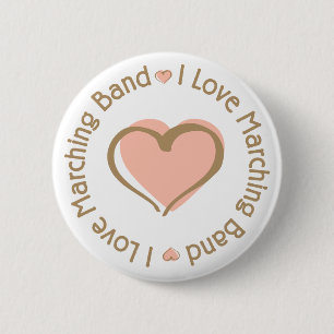 Chapa Redonda De 5 Cm Amo a la banda del corazón - modificada para