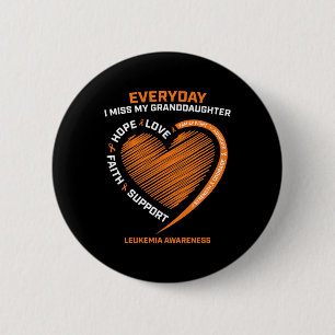 Chapa Redonda De 5 Cm Amo a la memoria Nieta Nieta Leucemia Sensibilizac