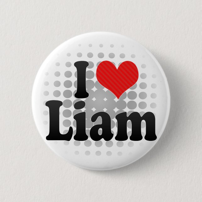 Chapa Redonda De 5 Cm Amo a Liam (Anverso)